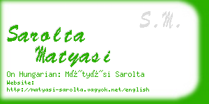 sarolta matyasi business card